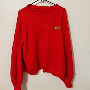 Oversized Red Women's Sweater